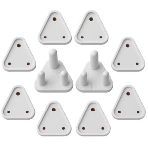 DALUCI Baby Proofing Socket Plug Covers & Switch Board Cover for Kids Safety | Electric Socket Protector & Dummy Plug Guards (Pack of 10, White) - Baby Safety Products for Home