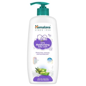 Himalaya Extra Moisturizing Baby Wash 400ml | No tears formula |with Olive Oil, Aloe Vera & Milk | Cleanses and moisturizes babyβs skin