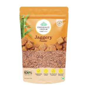 A TATA Product - Organic India Jaggery Powder β 500g | Certified Organic | No Chemical Treatment | Made from Organic Sugarcane | Source of Minerals