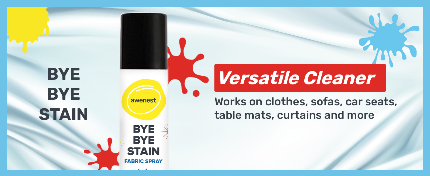 Versatile cleaner, works on clothes, sofa, car seats, curtains and more
