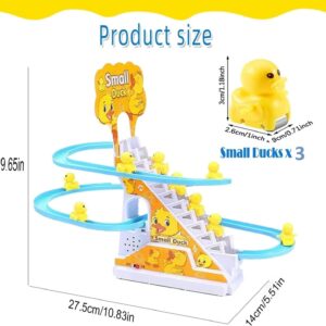 TEC TAVAKKAL Slide Toy Race Duck Track Set, Funny Automatic …