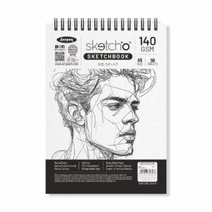 Anupam Sketch-O Sketchbook A5 | 50 Sheet 100 Pages | 140GSM …