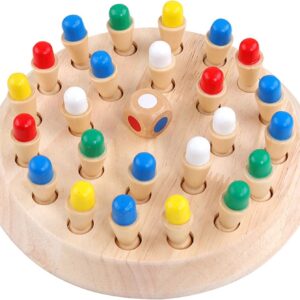 Toyshine Wooden Memory Match Stick Chess Game Set, Funny Blo…
