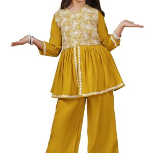 Fashion Dream Girl’s Slik Blend Embroidery Salwar Suit|Kids …
