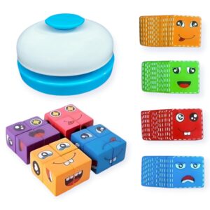 Umadiya® Face Changing Cube Building Blocks Puzzle, Wooden E…