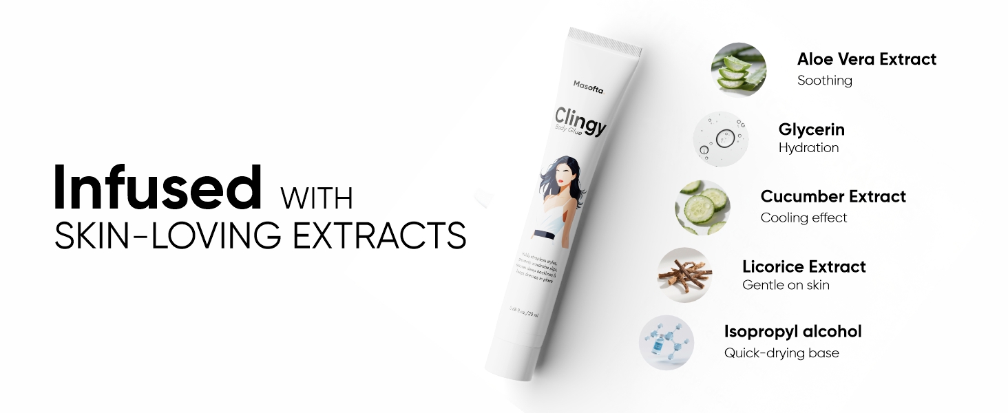 Masofta Clingy Body Glue Ingredients
