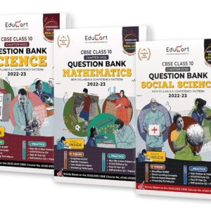 Educart CBSE Class 10 Combo of Science, SST and Maths New Qu…
